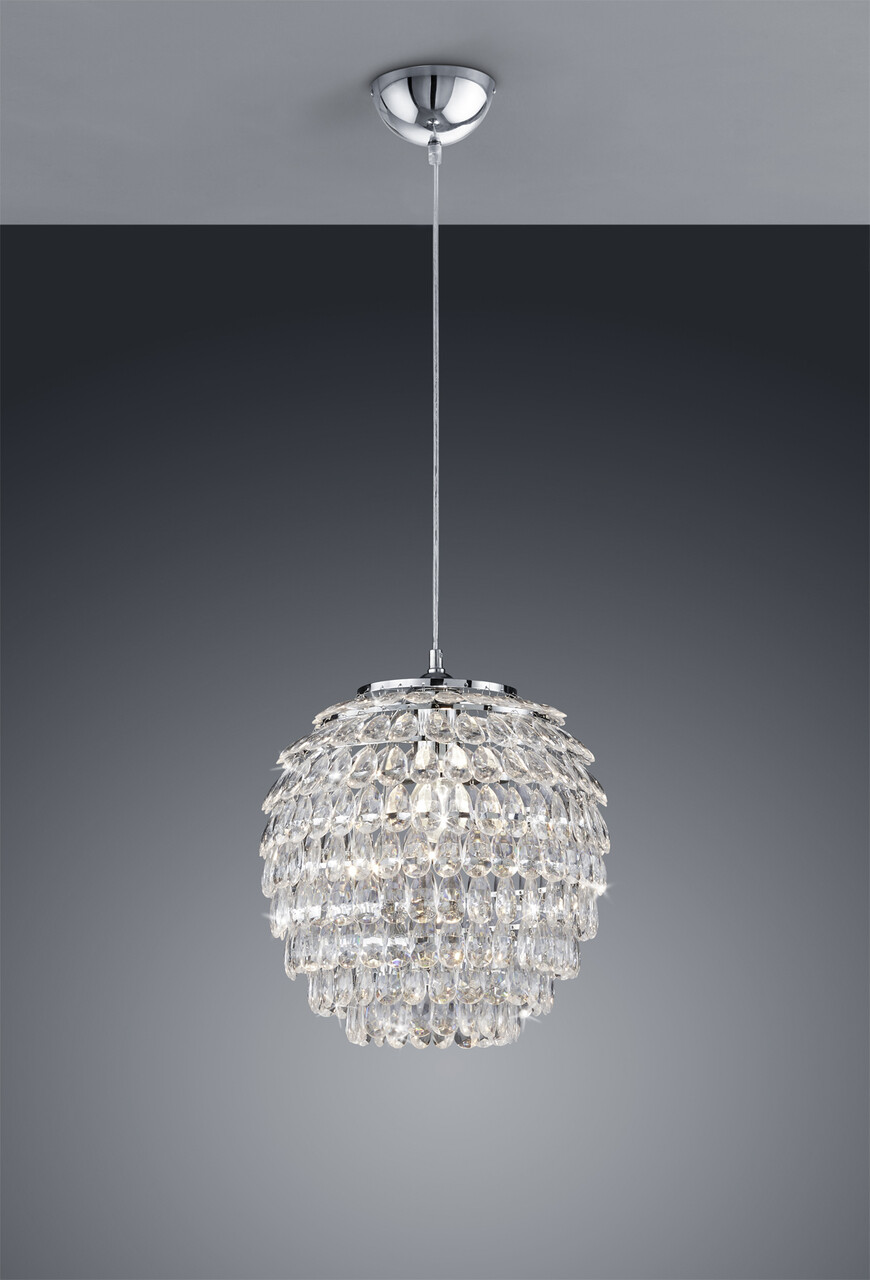 Lustra Petty, RL, 35x160 cm, 60W, 1x E27, metal, argintiu - imagine 3
